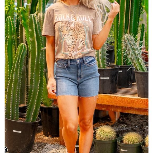 Judy Blue cut off raw hem Jean Denim shorts size XL - Picture 7 of 7